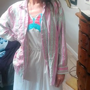 Vintage 80s Mission Bay Western Long Sleeve Button Down Shirt - Women's Sz 22W